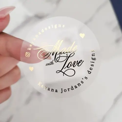 لیبل PVC شیشه ای